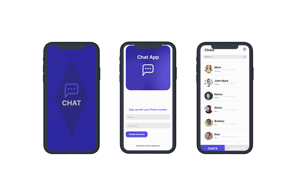 CHAT APP UI/UX DESIGN by Certified on Dribbble image.
