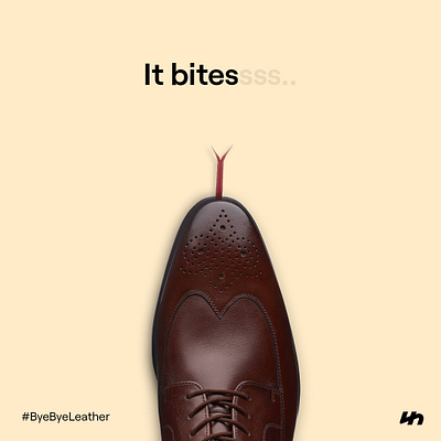 Flatheads mocking leather shoes! advertising branding creative design graphic design manipulation minimalart photoshop shoeads