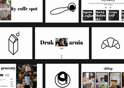 Drukarnia Cafe Website figma ui ux web design