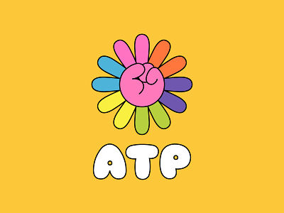 New Logo ✌️ + 🌼 brand branding flower ident identity logo logo design logo designer peace peace fingers peace hand pop art positive vibes procreate psychedelia psychedelic retro seventies sixties vector