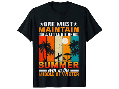 One Must Maintain,Summer T-Shirt Design. branding branding design custom shirt design custom t shirt custom t shirt design free logo design graphic design logo design logo design branding merch design photoshop t shirt design trendy t shirt trendy t shirt design typography t shirt typography t shirt design