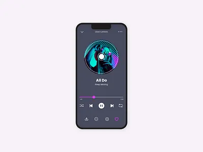 Music Player alldo appdesign dailyui design digitaldesign graphicdesign music player productdesign ui uidesign ux uxdesign visualdesign webdesign