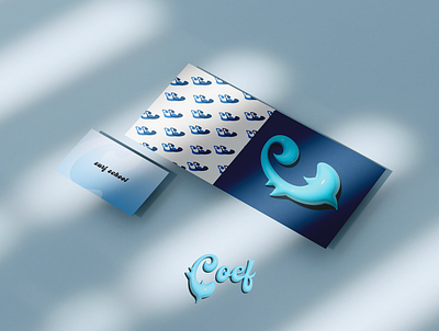 Coef. surf school concept 3d design graphic illustration shark surf