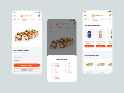 Sushi delivery - Product page - Mobile website design food mobile online store sushi sushi delivery ui uiux ux web web design webdesign website