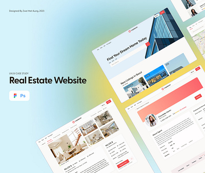 Real Estate Web behance case study design real estate typography ui ux web design
