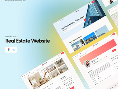 Real Estate Web behance case study design real estate typography ui ux web design