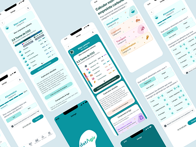 DatAgir - Environment Apps app climat design app environment figma ui ux