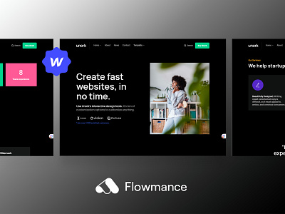 Unwork – Agency Webflow Template agency template design template webflow template webflowtemplate websitedesign