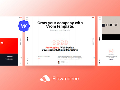 Vrom – Creative Webflow Template agency template design webflow template webflowtemplate websitedesign