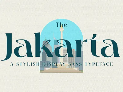 The Jakarta - a stylish display sans typeface app book branding design editorial fashion fonts geometric sans graphic design illustration logo logotype magazine ui