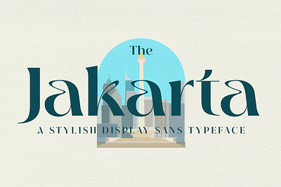 The Jakarta - a stylish display sans typeface app book branding design editorial fashion fonts geometric sans graphic design illustration logo logotype magazine ui