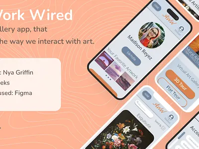 Art Work Wired (UX/UI) Art Gallery App ui