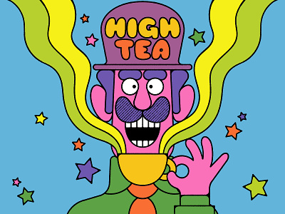 More tea vicar? ☕️ 🫖 🫶 60s 70s character character design illustration inkygoodness inkygoodness collective make your mark pop art procreate psychedelia psychedelic retro seventies sixties stars tea tea lover tea party tea time