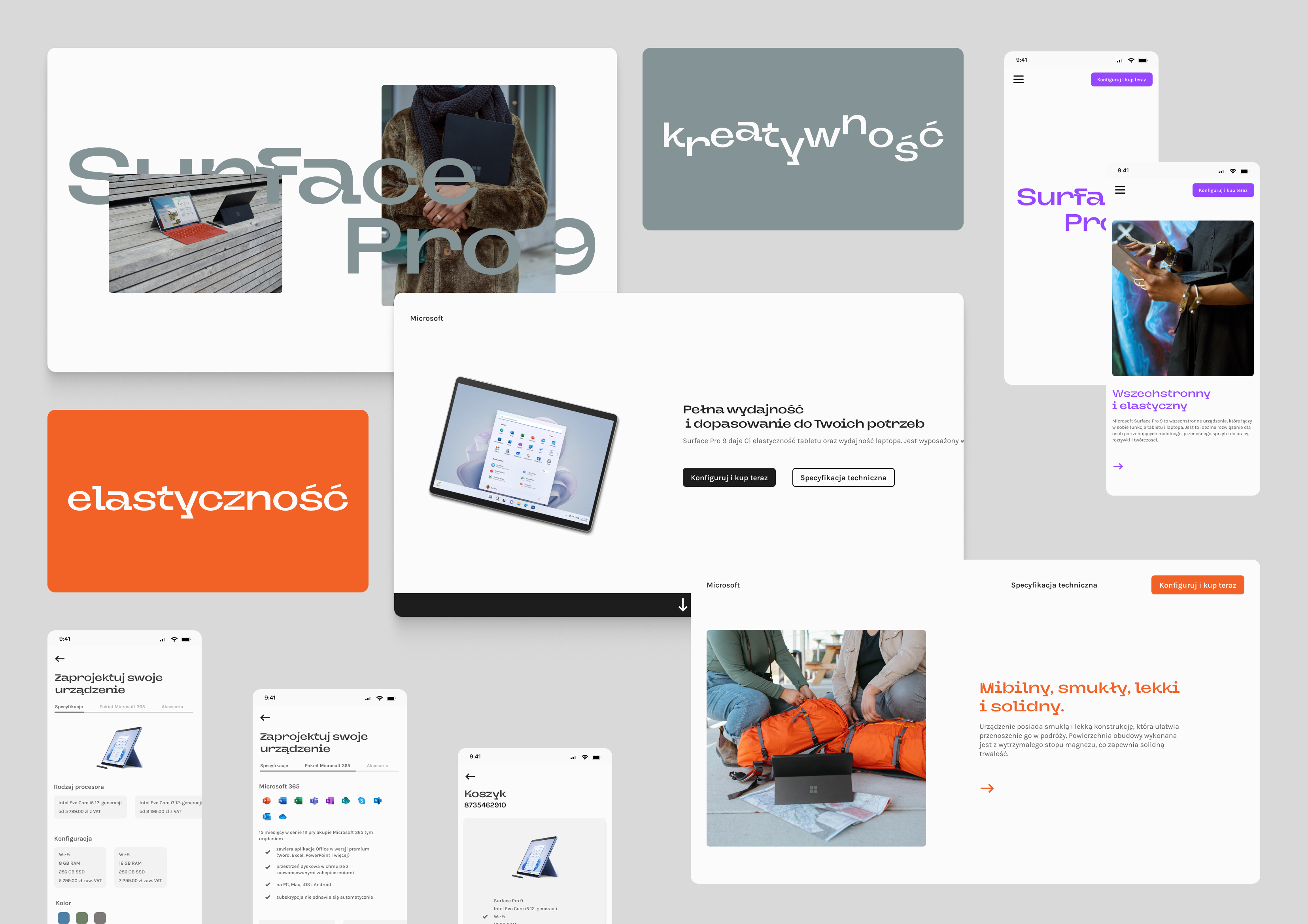 Microsoft Surface Pro 9 - Website Remake figma ui ux web design