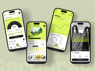 Carbon Footprint Tracker app branding carbon dailyui design footprint tracker graphic design ui ux vector