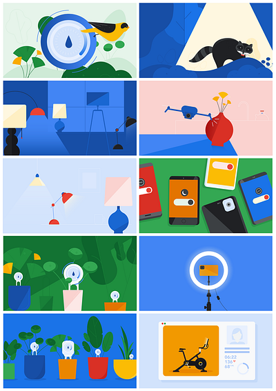 Google Fiber branding characterdesign design illustration styleframes vector