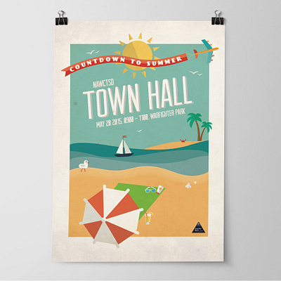 Town Hall Poster design digital art illustration poster design typography vector