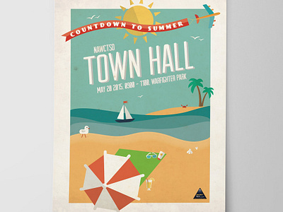 Town Hall Poster design digital art illustration poster design typography vector