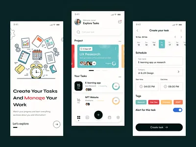 Task management app app app design app ui design header management minimal ui mobile mobile app mobile design modern ui product design task task management trendy ui ui ui design ui inspiration uiux ux design