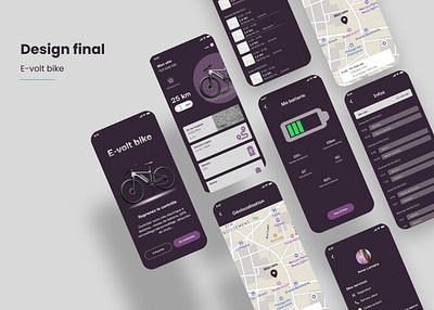 E-volt bike app design graphic design ui ux