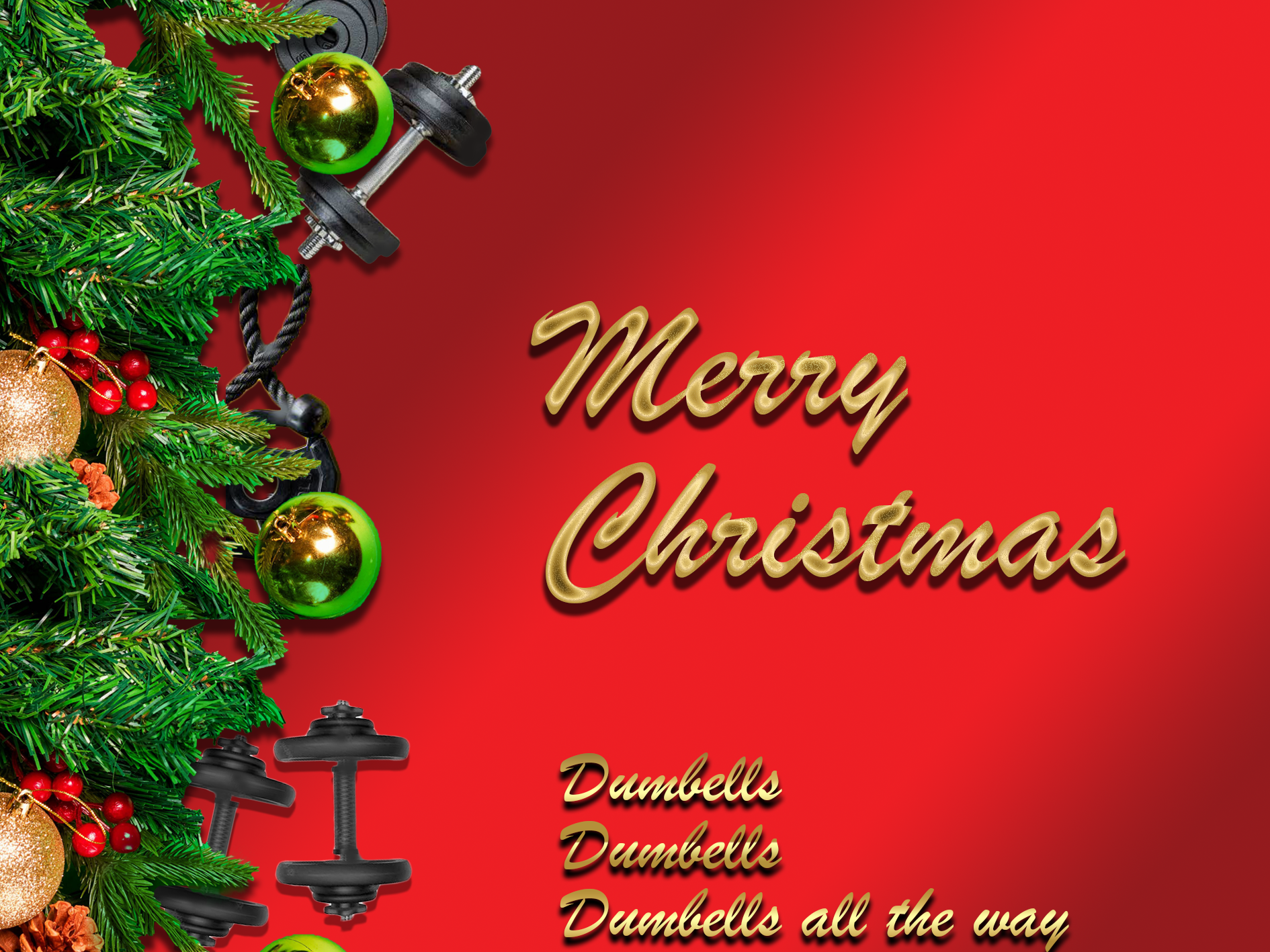 Example of Christmas design for fitness enthusiast