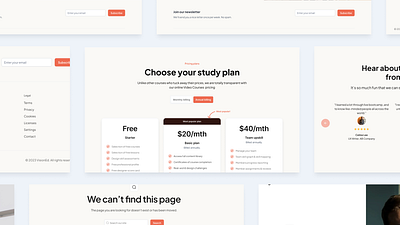 VisionEd | Online Course UI Kit Templates education ui uidesign uiux uxdesign webdesign website