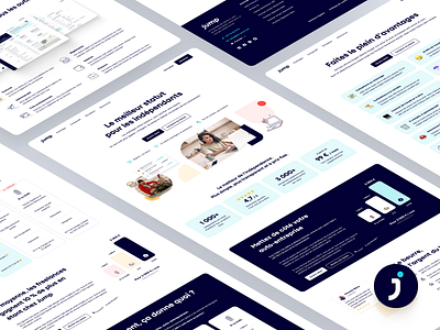 Jump — New homepage (1/3) branding freelance marketing product design ui
