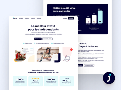 Jump — New homepage (2/3) branding marketing product design ui