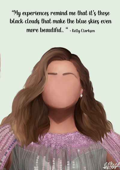 Kelly Clarkson motivational artwork. characters design digital art drawing graphic design illustration kelly clarkson
