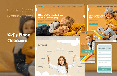 Child Care UI/UX Website child website mobile ui design ui website ui