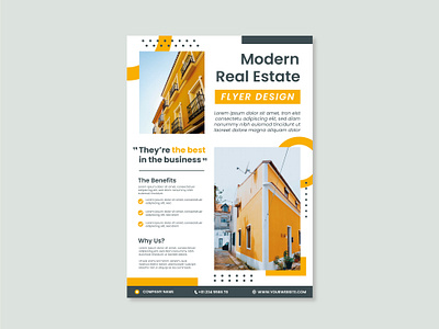 Modern Flyer Design Exploration booklet building flyer graphic design housing marketing minimal modern pamphlet poster real estate sale sales template ui ux yellow