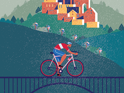 Vuelta a Espana - Cycling poster design ai cycling cyclists design flat graphic design illustration illustrator poster poster design spain texture vector vector art vuelta a espana