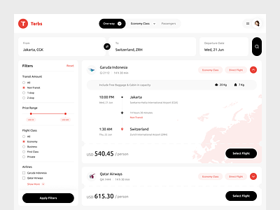 Flight Booking App - Terbs airlines airplane boarding booking app booking ticket dashboard dashboard design flight flight app flight book flight booking app flight ticket online booking plane product design ticket app trip booking web web design website ui