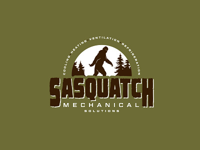 Sasquatch Mechanical Branding badge big brand branding earth foot forest freelance identity logo logos mikemerrilldesign patch project sasquatch trees type wild woods wordmark