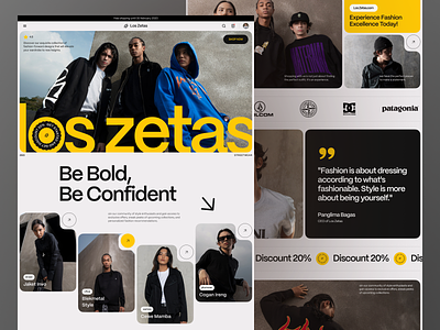 Los Zetas - Fashion Landing Page design fashion landing landing page page ui uidesign user experience userinterface ux web web design website