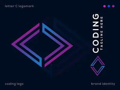 Concept : Coding - Logo Design (Unused ) brand identity c logo code coding the code