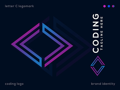 Concept : Coding - Logo Design (Unused ) brand identity c logo code coding the code