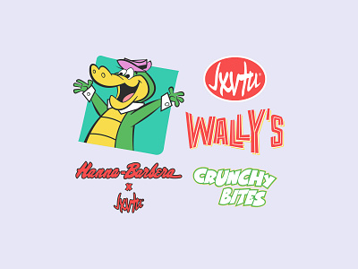 Wally's Crunchy Bites - Graphic Assets 60s cereal design graphic design hanna barbera illustration merch stamp typography