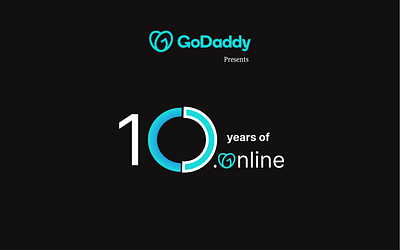 GoDaddy celebration of 10 years of .Online design figma illustration logo logo design