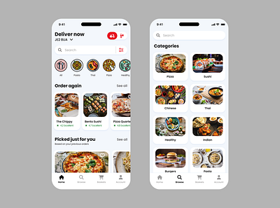 Personal Project - Food Delivery App Redesign: Food.je graphic design ui ux