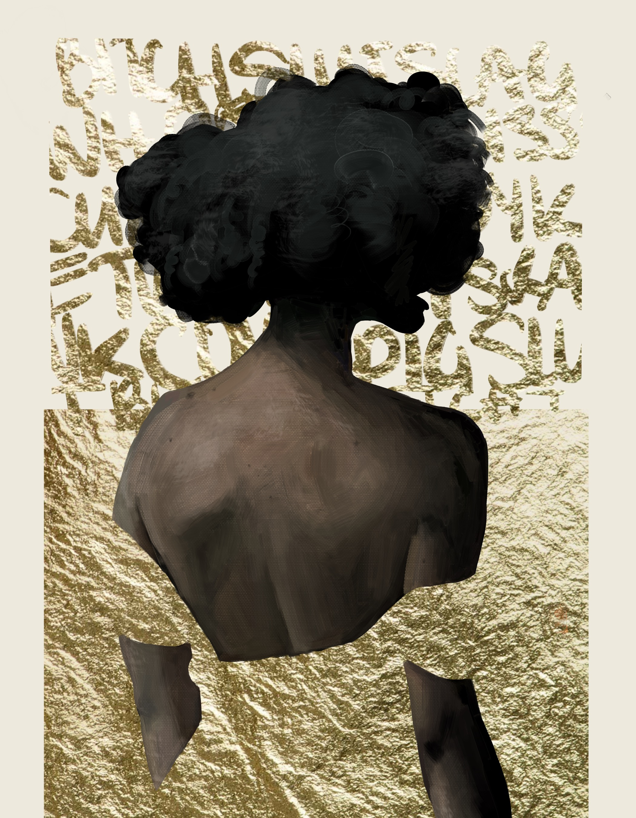 Weight of Words art design drawing figure illustration oilpainting