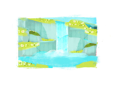waterfall illustration