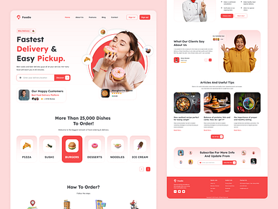 Foodie Website Design branding design foo food graphic design ui ux website