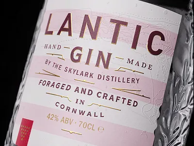 Lantic Morva Gin bottle branding design gin glass bottle illustration packaging packaging design print typography