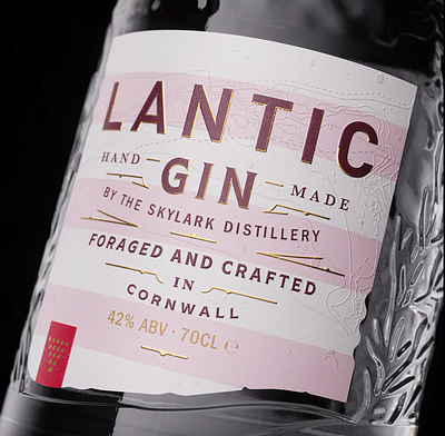 Lantic Morva Gin bottle branding design gin glass bottle illustration packaging packaging design print typography