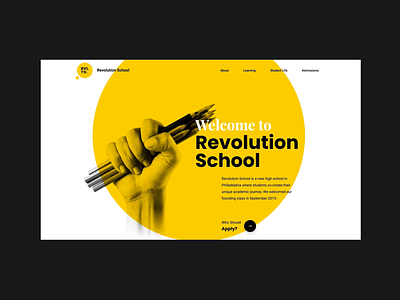 Revolution School Web Animated animation branding design motion graphics ui web website