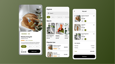 Skincare Mobile App Design mobile shop skincare ui