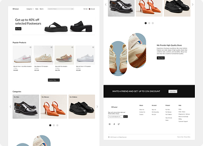 E-commerce Footwear Store ui uiux design web design
