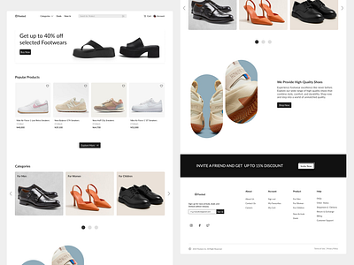 E-commerce Footwear Store ui uiux design web design