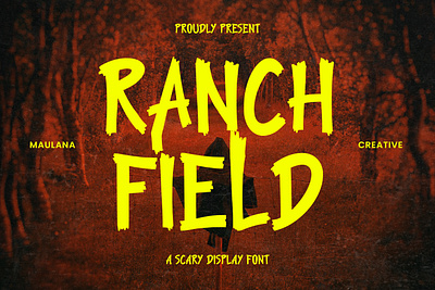 Ranch Field Scary Display Font animation branding brush brush font font font typeface fonts graphic design handwritten lettering logo maulana creative nostalgic